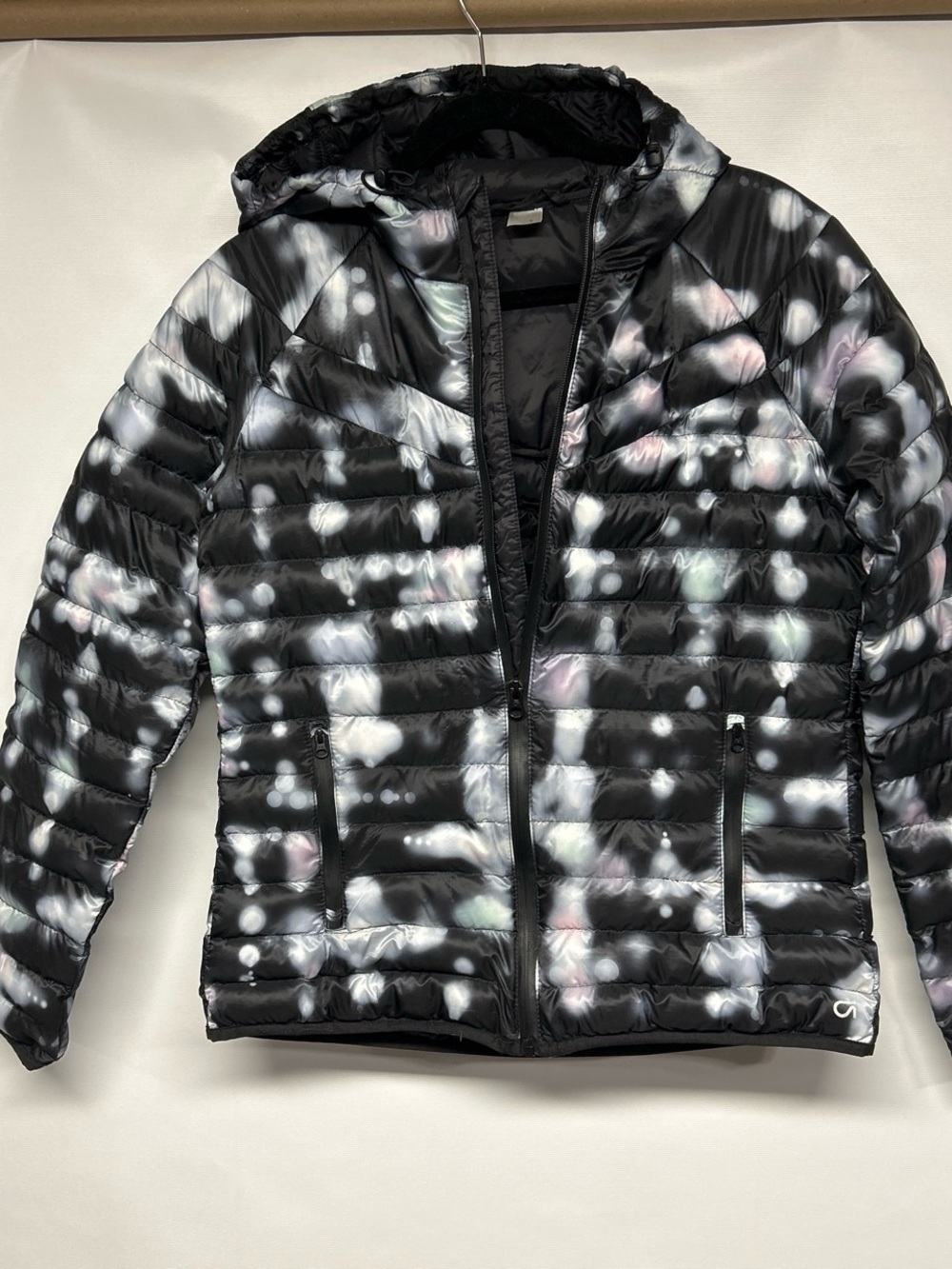 GAP Black Quilted Jacket with Hood